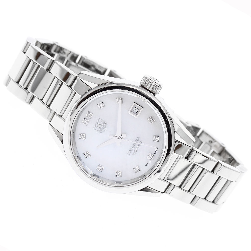 TAG HEUER Carrera Lady Caliber 9 WAR2414.BA0776 Date 12P diamond White shell Dial Automatic Ladies Watch_883427