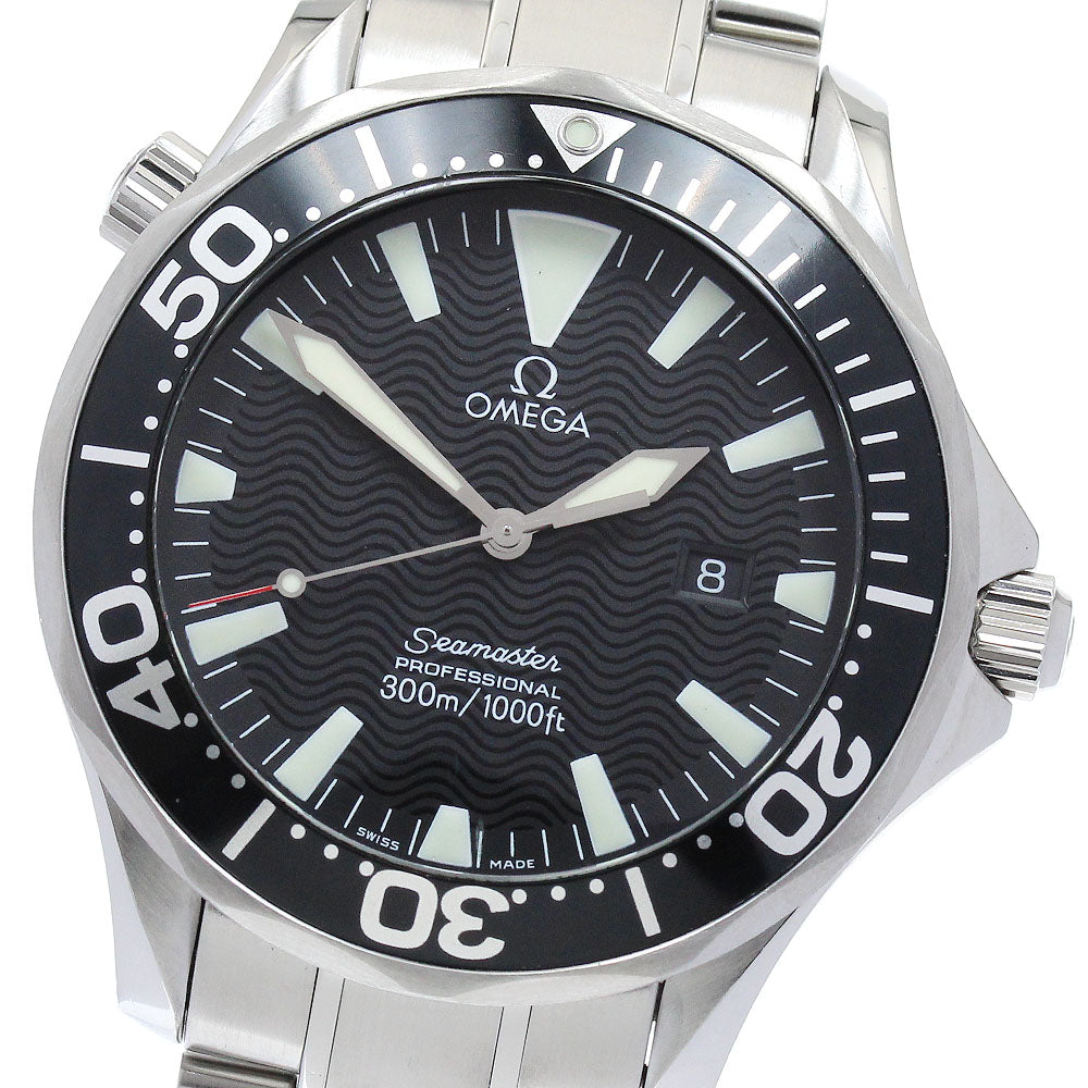 OMEGA Seamaster300 2264.50 Date black Dial Quartz Men's Watch_883431