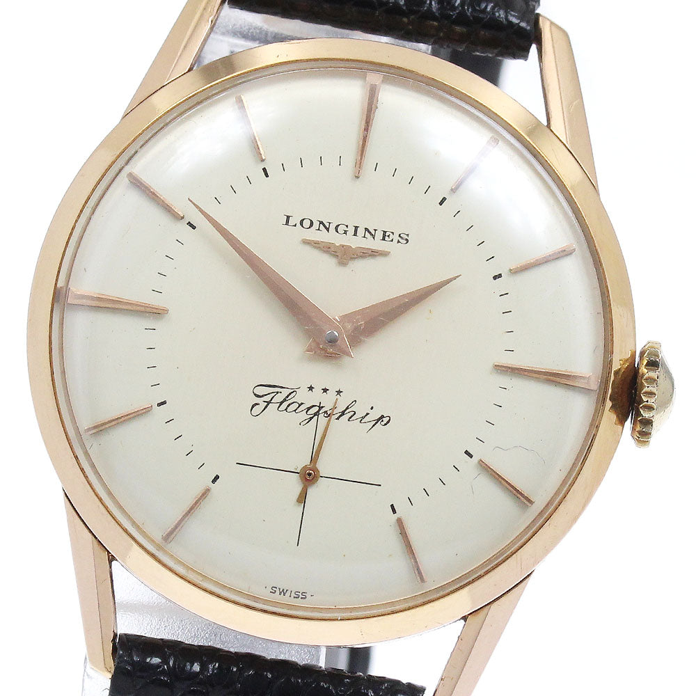 LONGINES Flagship K18YG Cal.30L Silver Dial Hand Winding Men's Watch_883450
