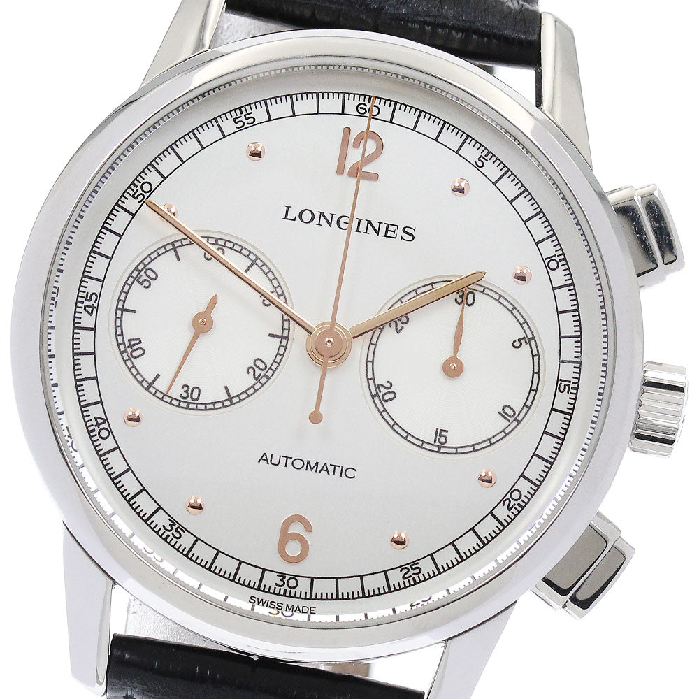 LONGINES Heritage 1940 L2.814.4 Chronograph Silver Dial Automatic Men's Watch_883456