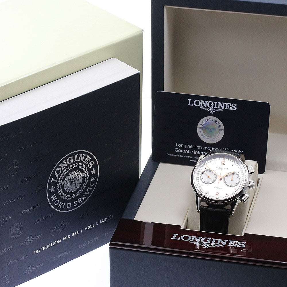 LONGINES Heritage 1940 L2.814.4 Chronograph Silver Dial Automatic Men's Watch_883456