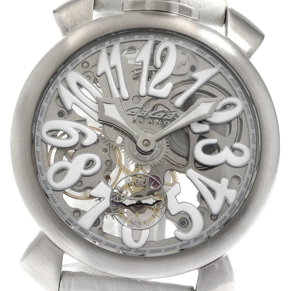 GaGa MILANO Manuale48MM 5310.01 skeleton skeleton Dial Hand Winding Men's Watch_883488