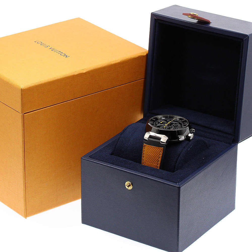 LOUIS VUITTON Tambour in black Q112J Chronograph Automatic Men's Watch_883496