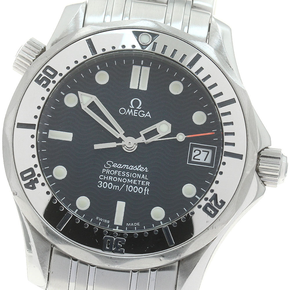 OMEGA Seamaster300 2552.80 Date Navy Dial Automatic Boy's Watch_883500