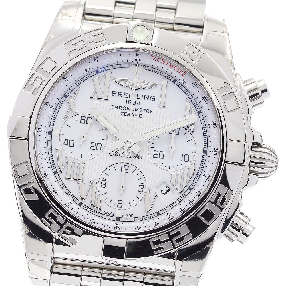 BREITLING Chronomat 44 AB0110 Date white Dial Automatic Men's Watch_883514