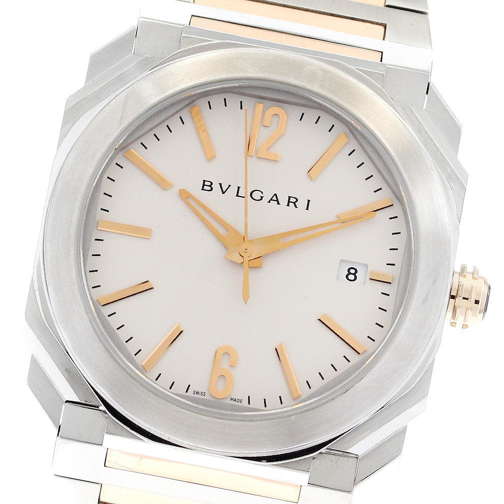 BVLGARI Octo Solo Tempo BGO38S Date Silver Dial Automatic Men's Watch_883528