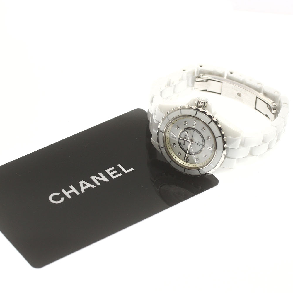 CHANEL J12 H2570 White ceramic 8P diamond White shell Dial Quartz Ladies Watch_883538