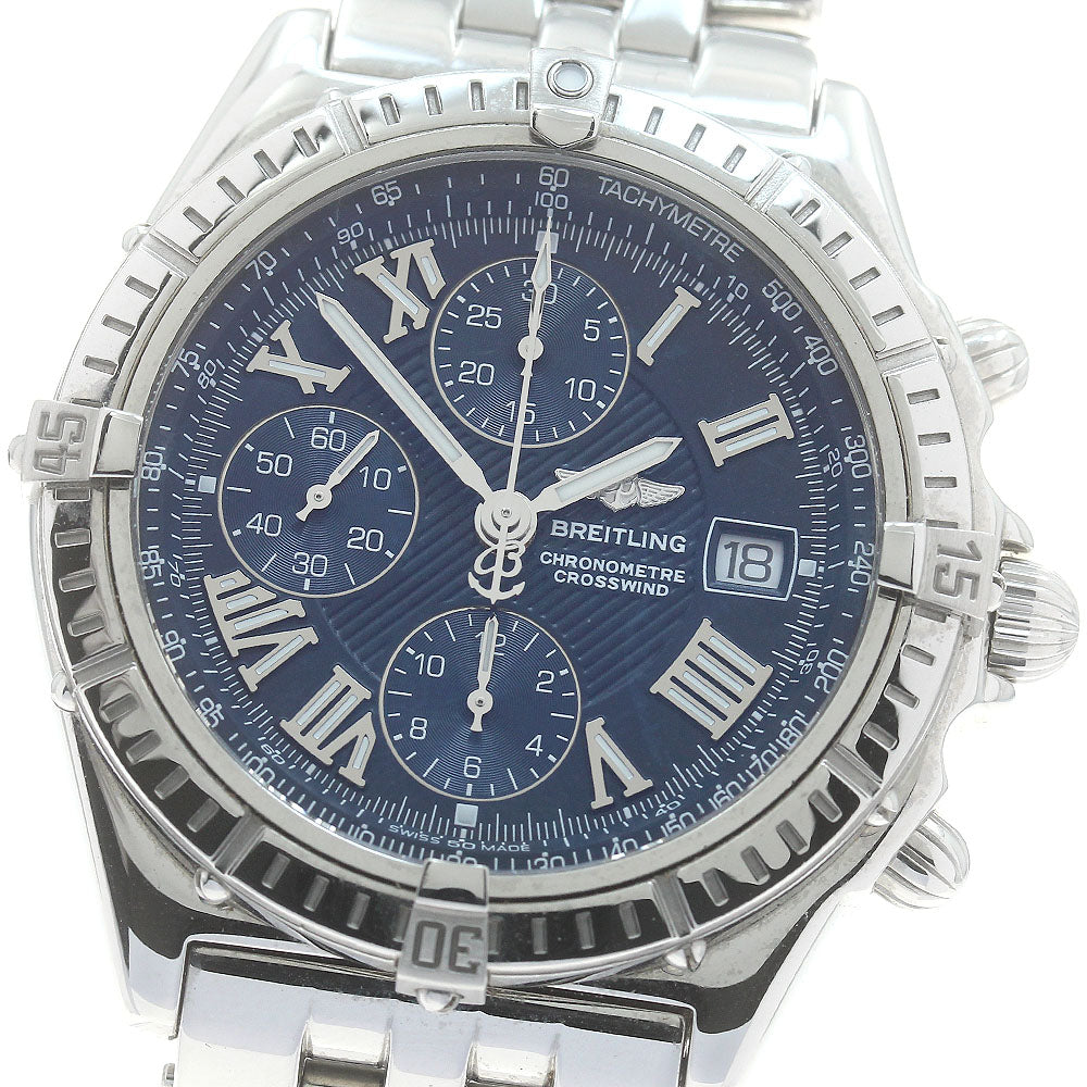 BREITLING Crosswind A13355 Chronograph blue Dial Automatic Men's Watch_883539