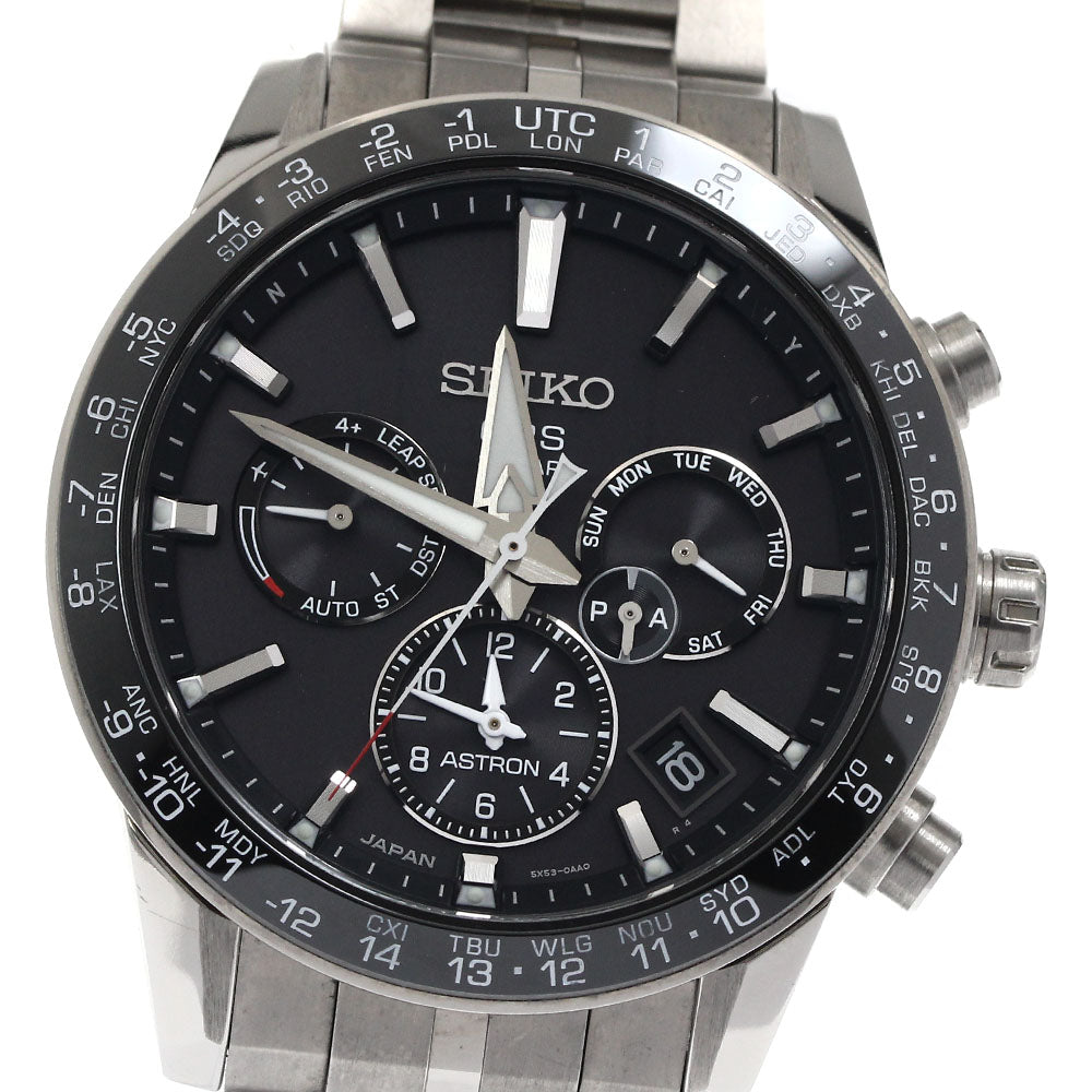 SEIKO Astron SBXC003/5X53-0AB0 GPS black Dial Solar Powered Radio Men's_883544