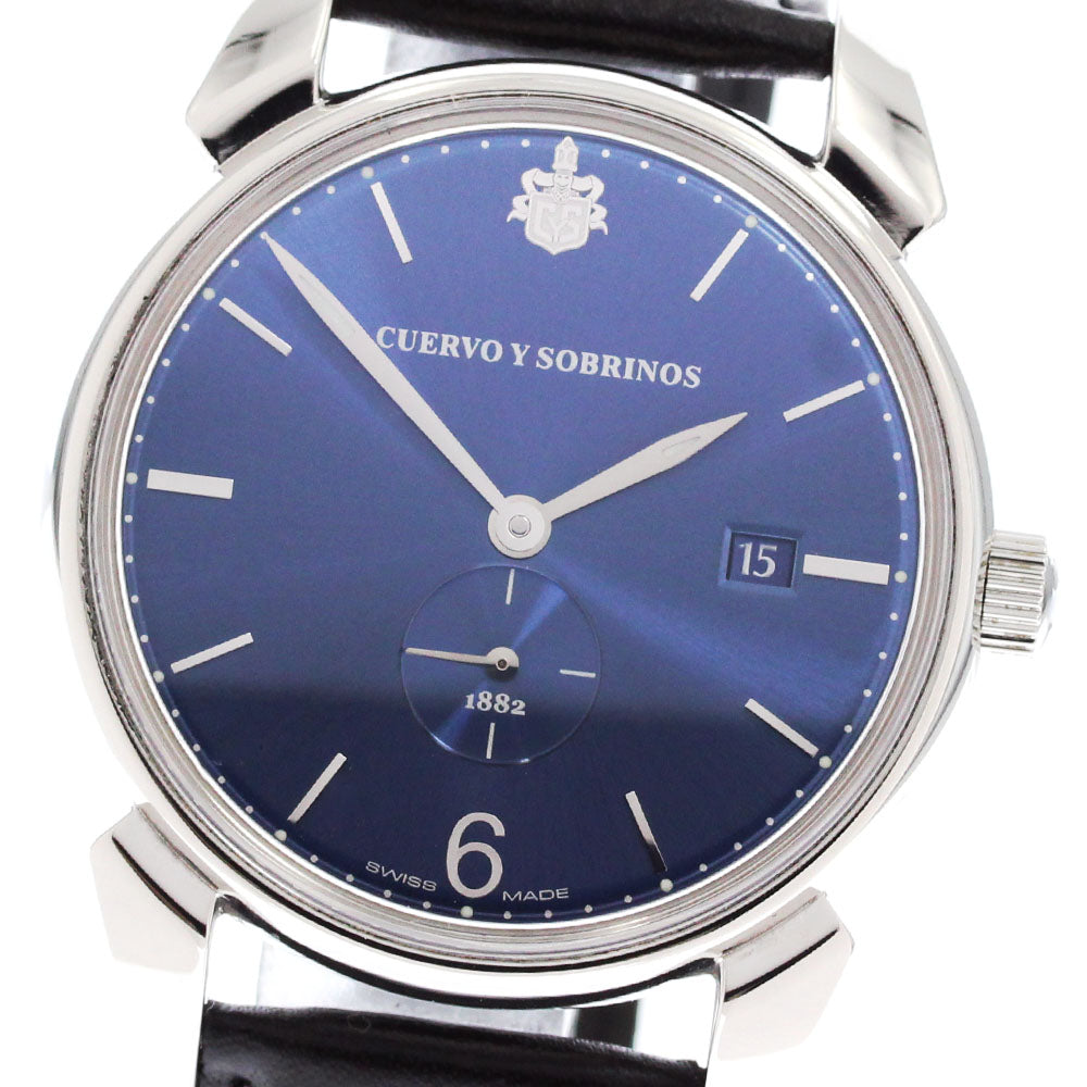 CUERVO Y SOBRINOS Historiador 3195 Date blue Dial Automatic Men's Watch_883545