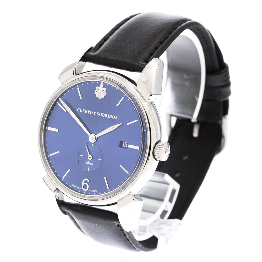 CUERVO Y SOBRINOS Historiador 3195 Date blue Dial Automatic Men's Watch_883545