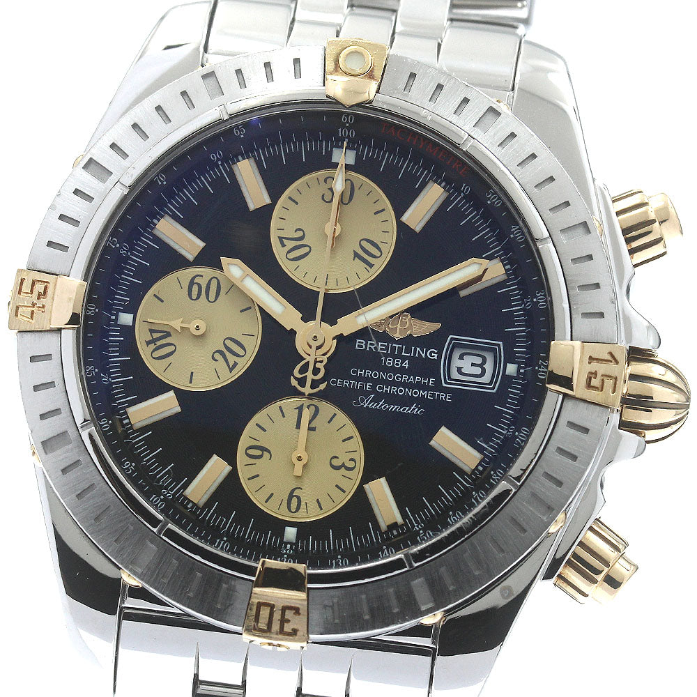 BREITLING Chronomat Evolution B13356 Date Black / gold Dial Automatic Men's Watch_883571