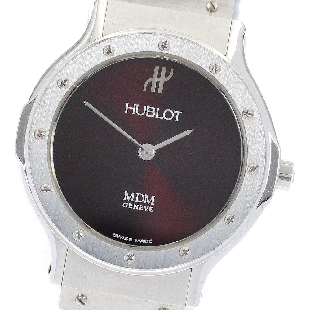 HUBLOT MDM Classic Mini 1280.1 Bordeaux Dial Quartz Ladies Watch_883630