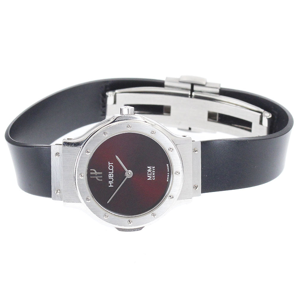 HUBLOT MDM Classic Mini 1280.1 Bordeaux Dial Quartz Ladies Watch_883630