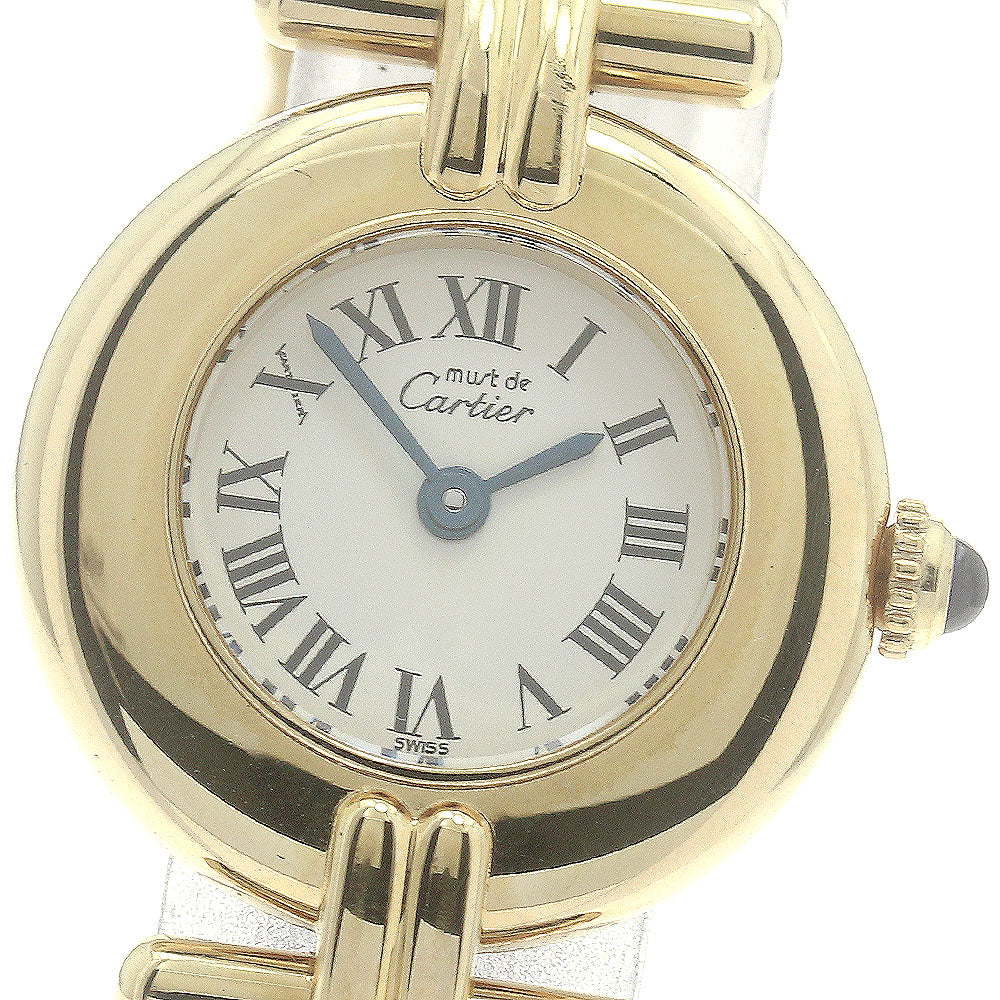 CARTIER Mastocolize SM W1506153 Stainless Steel/YG beige Dial Quartz Ladies Watch_883634