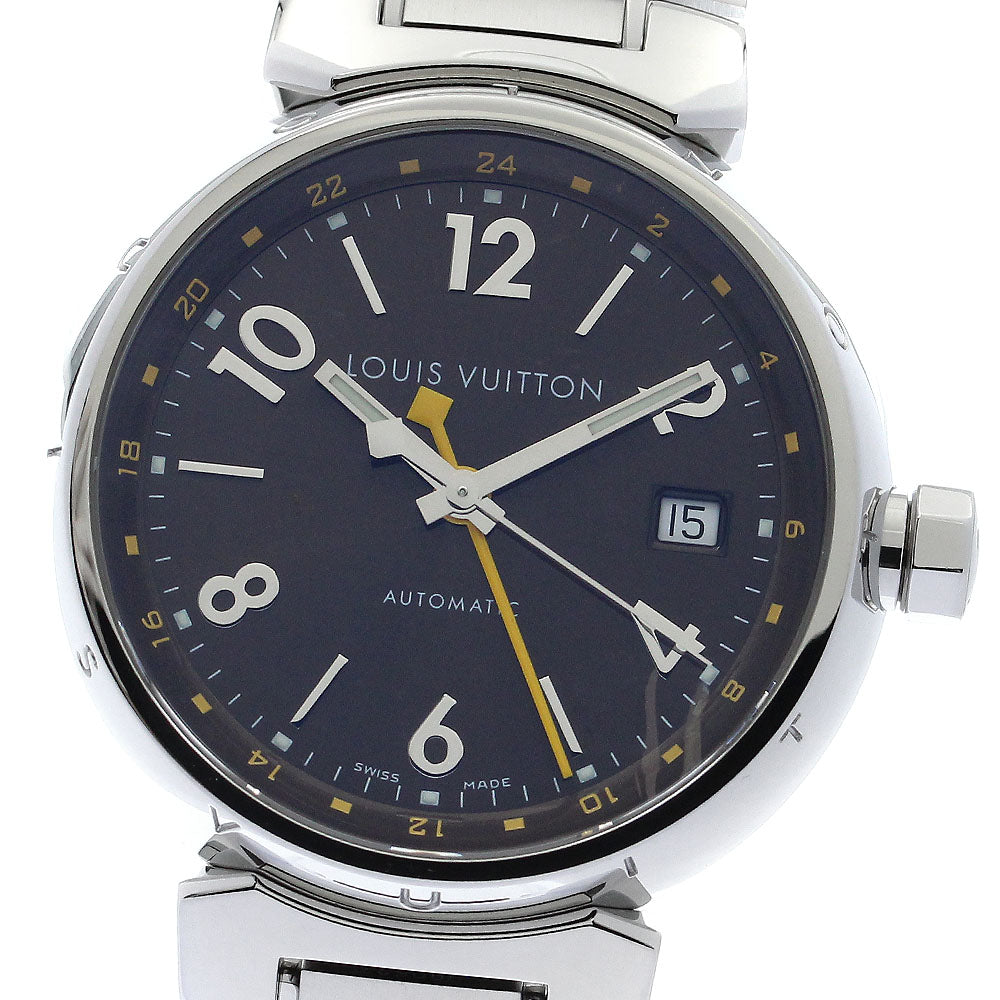 LOUIS VUITTON Tambour Q1131 GMT Date Brown Dial Automatic Men's Watch_883646