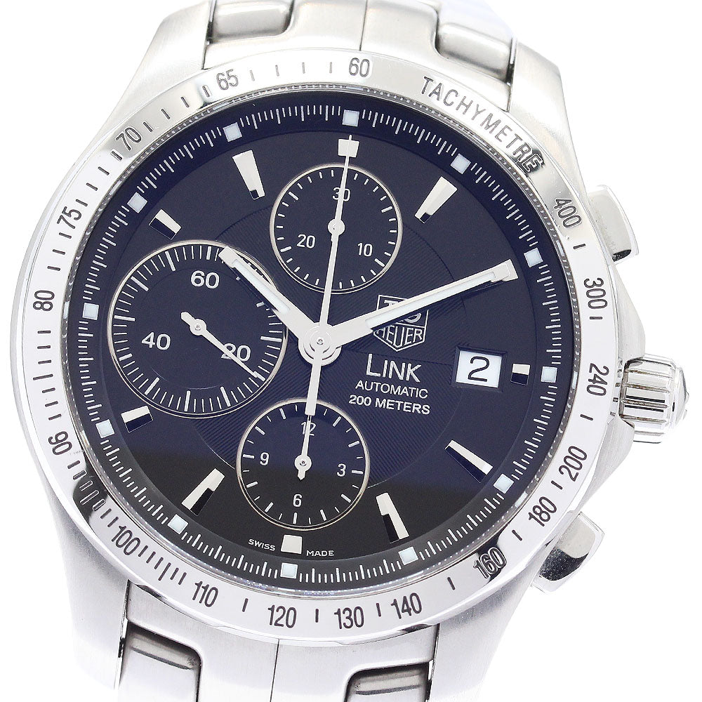 TAG HEUER Link CJF2110-0 Chronograph Date Black Dial Automatic Men's _883657