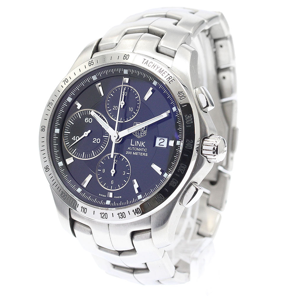 TAG HEUER Link CJF2110-0 Chronograph Date Black Dial Automatic Men's _883657