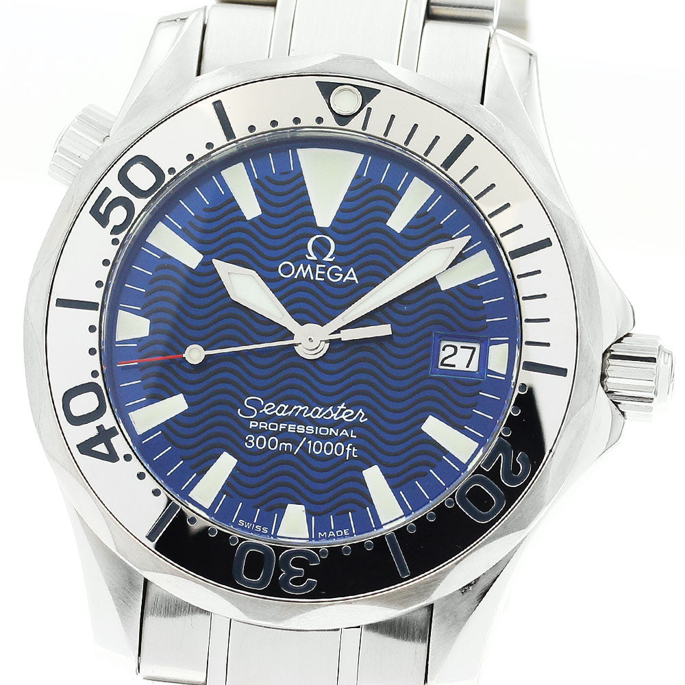 OMEGA Seamaster300 2263.80 Date Blue Dial Quartz Boy's Watch_883673