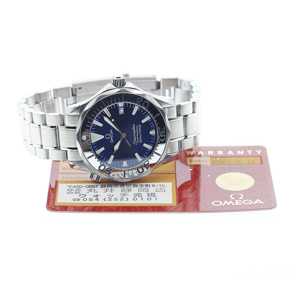 OMEGA Seamaster300 2263.80 Date Blue Dial Quartz Boy's Watch_883673