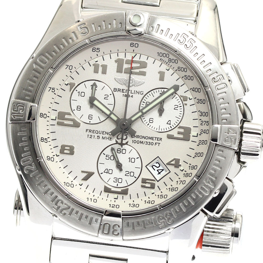 BREITLING Emergency A74380 Chronograph Silver Dial Quartz Men's Watch_883677