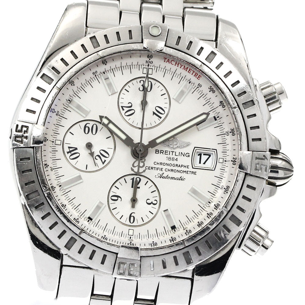 BREITLING Chronomat Evolution A13356 Chronograph Silver Dial Automatic_883679
