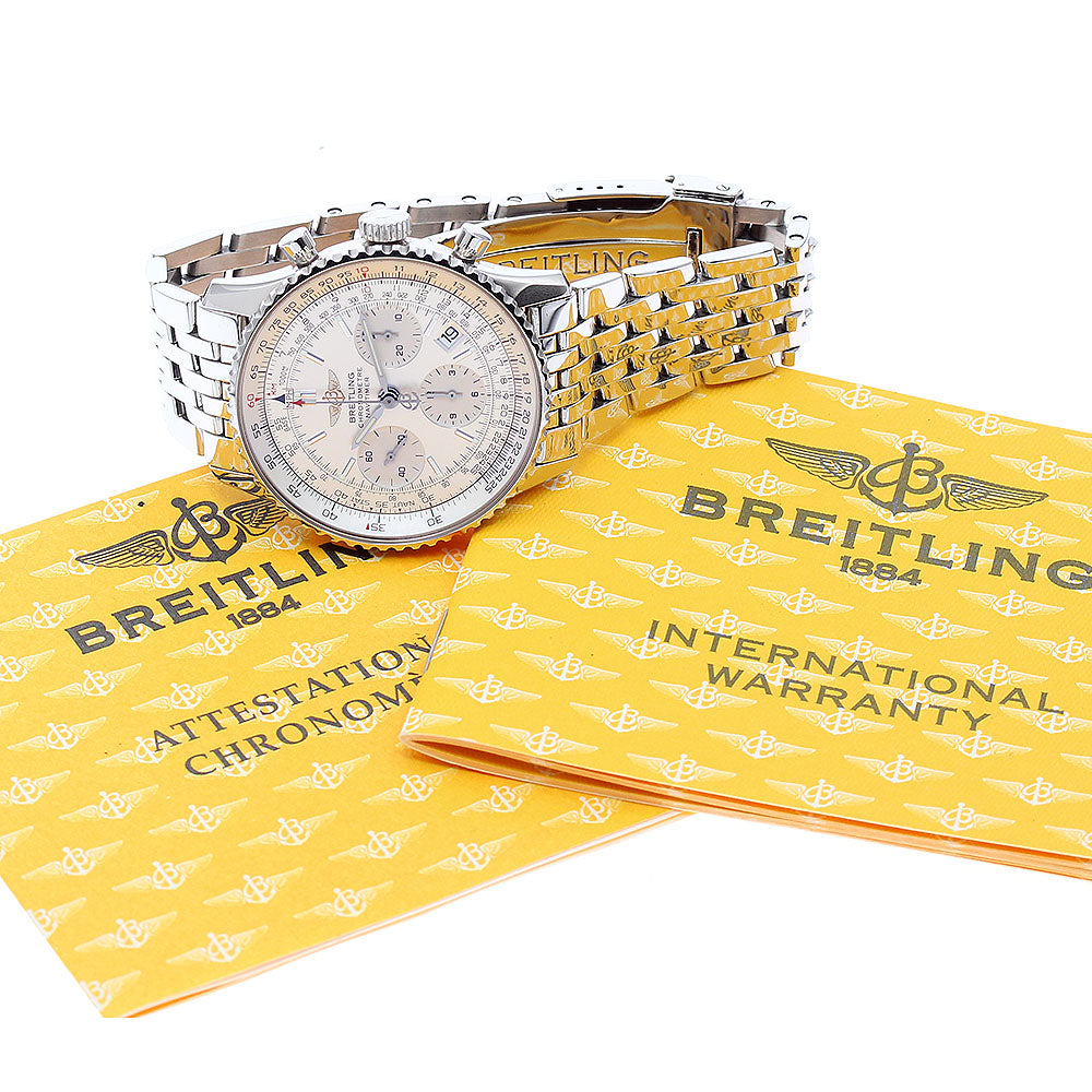 BREITLING Navitimer A23322 Chronograph Silver Dial Automatic Men's Watch_883680