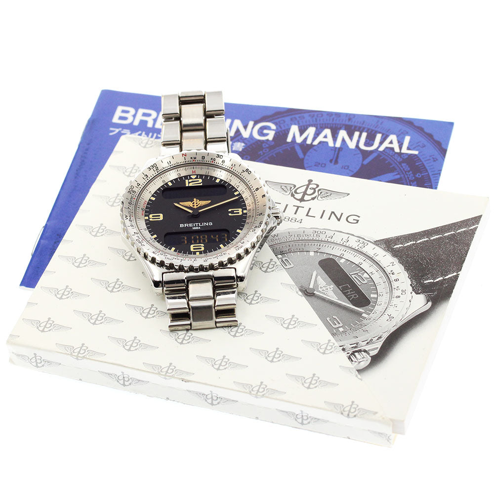 BREITLING Chronospace A56012 gray Dial Quartz Men's Watch_883685