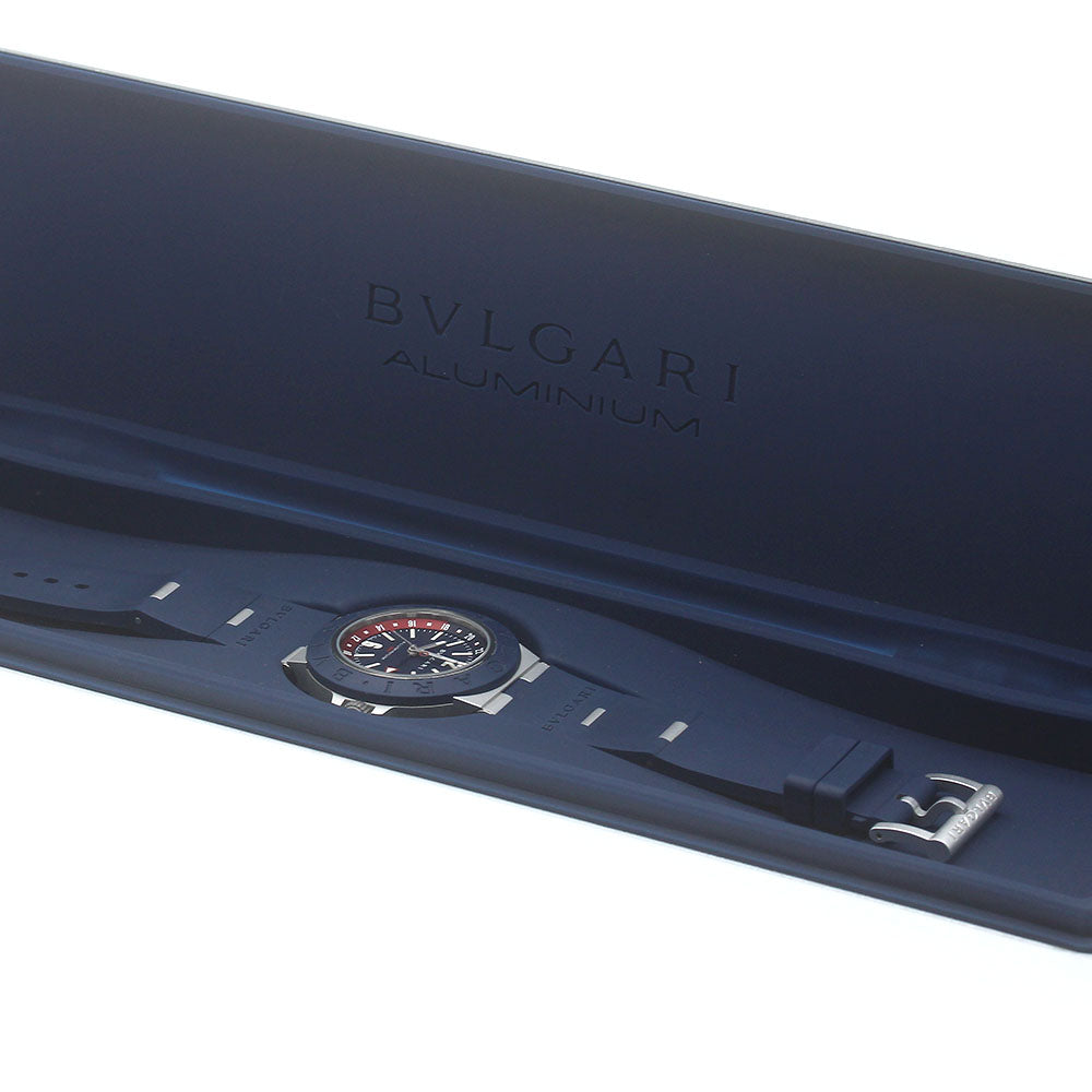 BVLGARI Aluminum BB40ATGMT GMT Navy Dial Automatic Men's Watch_883704