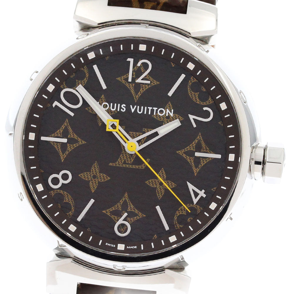 LOUIS VUITTON Tambour QA072 Monogram Brown Dial Quartz Men's Watch_883727