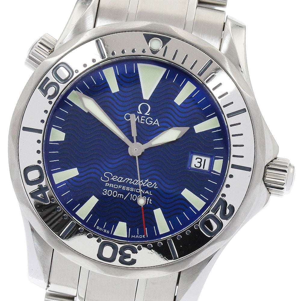 OMEGA Seamaster300 2263.80 Date Blue Dial Quartz Boy's Watch_883729