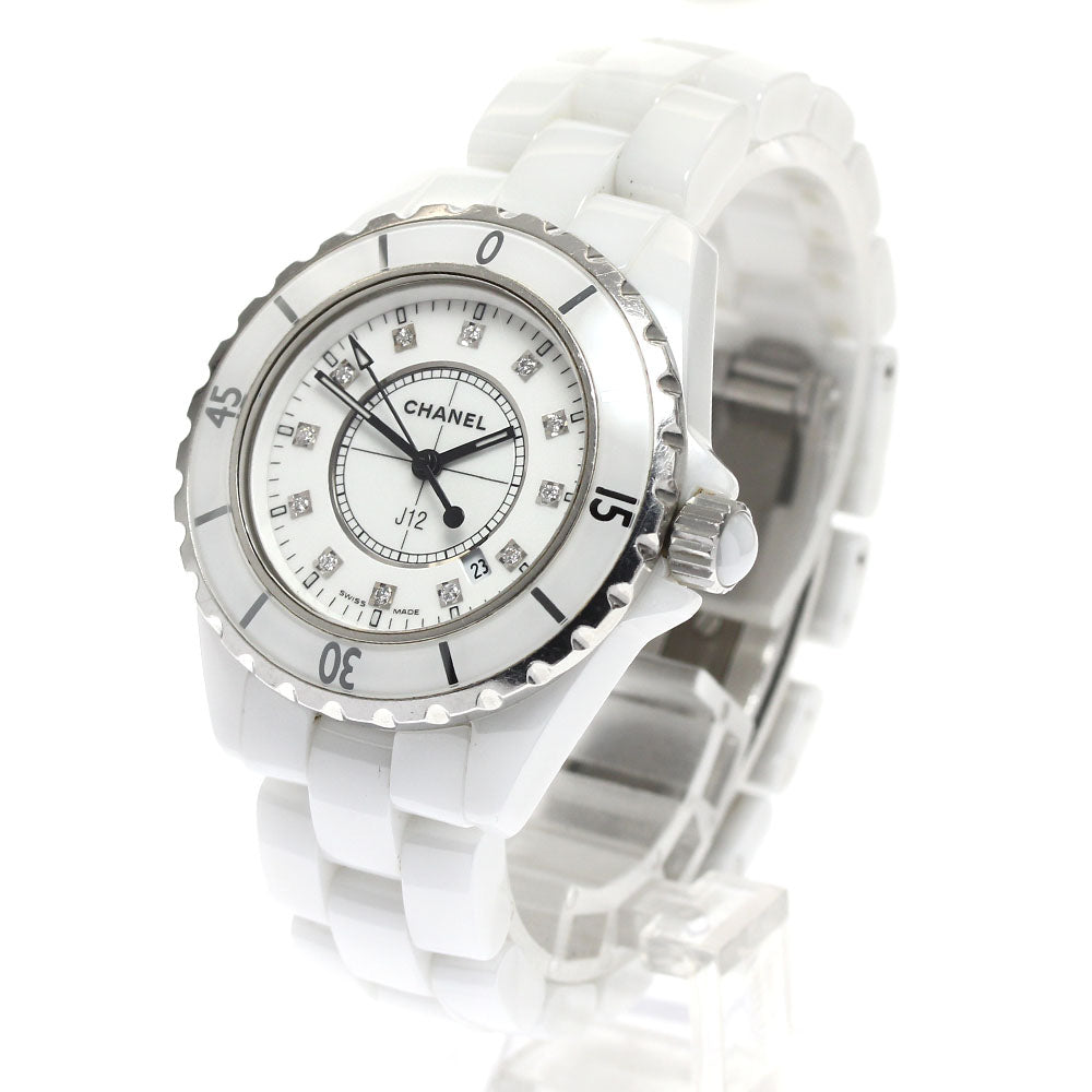 CHANEL J12 H1628 White ceramic 12P diamond white Dial Quartz Ladies Watch_883730