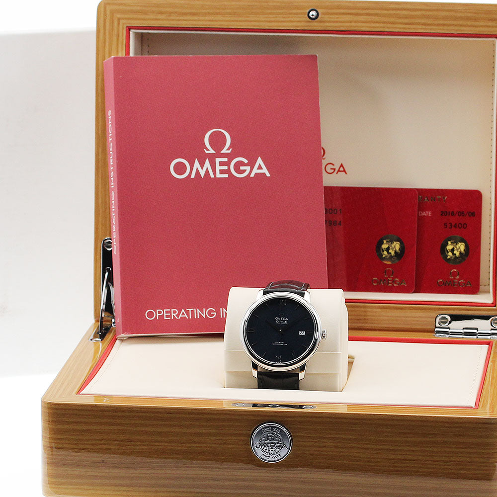 OMEGA De Ville Prestige 424.13.40.20.03.001 Date Co-Axial blue Dial Automatic Men's Watch_883738