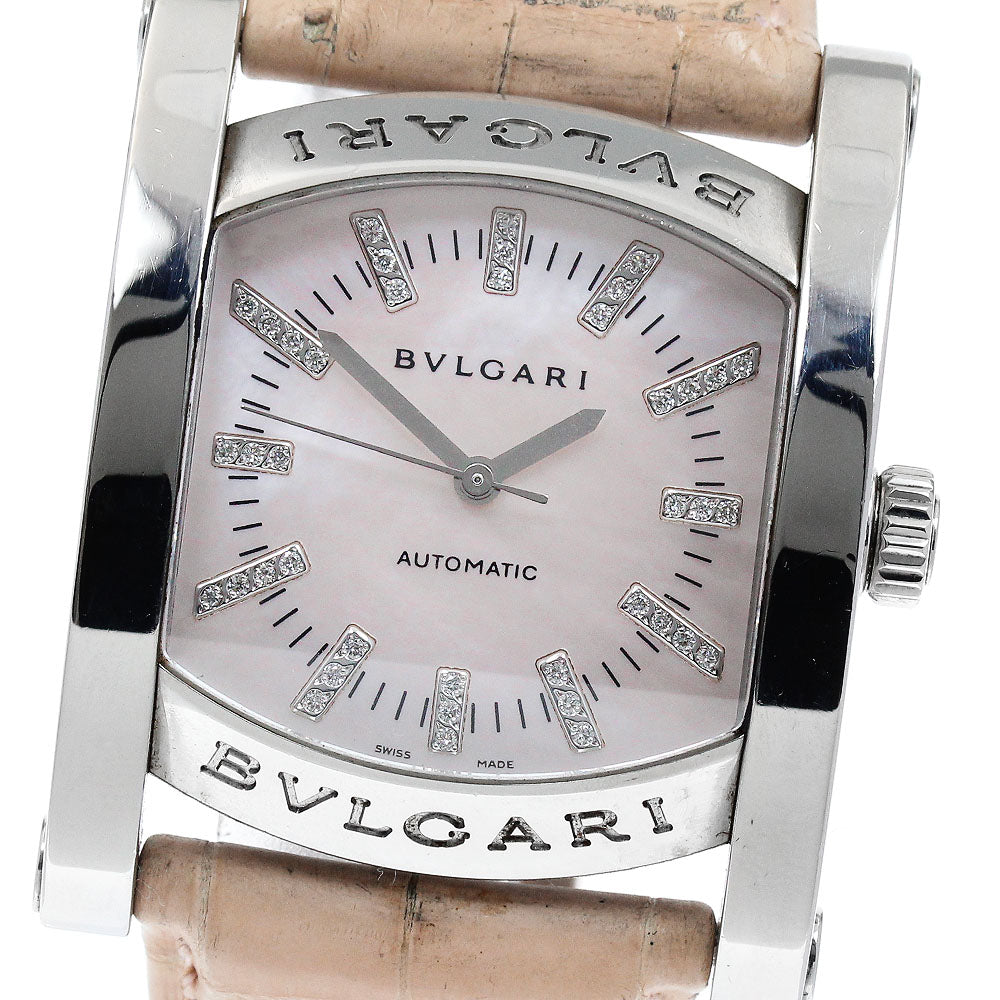 BVLGARI Assioma AA44S diamond Pink shell Dial Automatic Men's Watch_883754