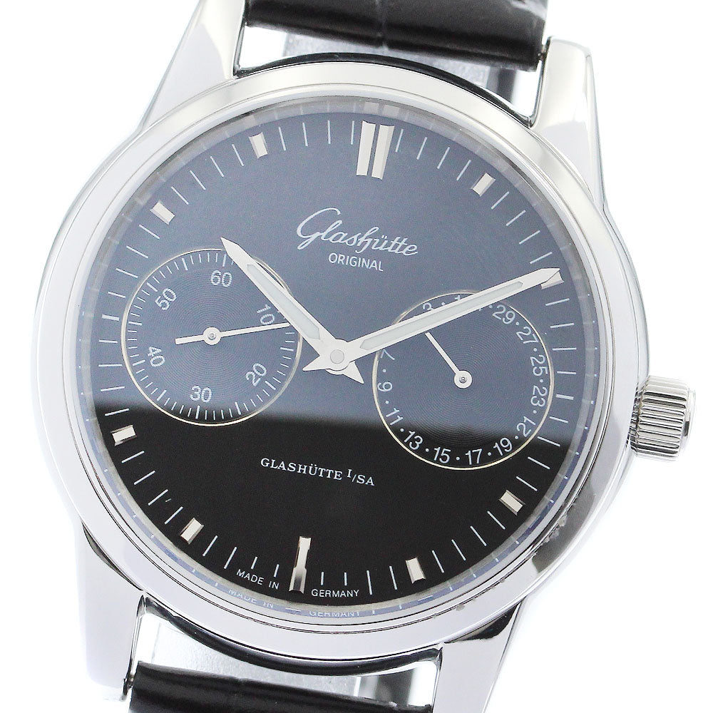GLASHUTTE ORIGINAL Seneta Hand Date 1-39-58-01-02-04 black Dial Automatic Men's Watch_883763