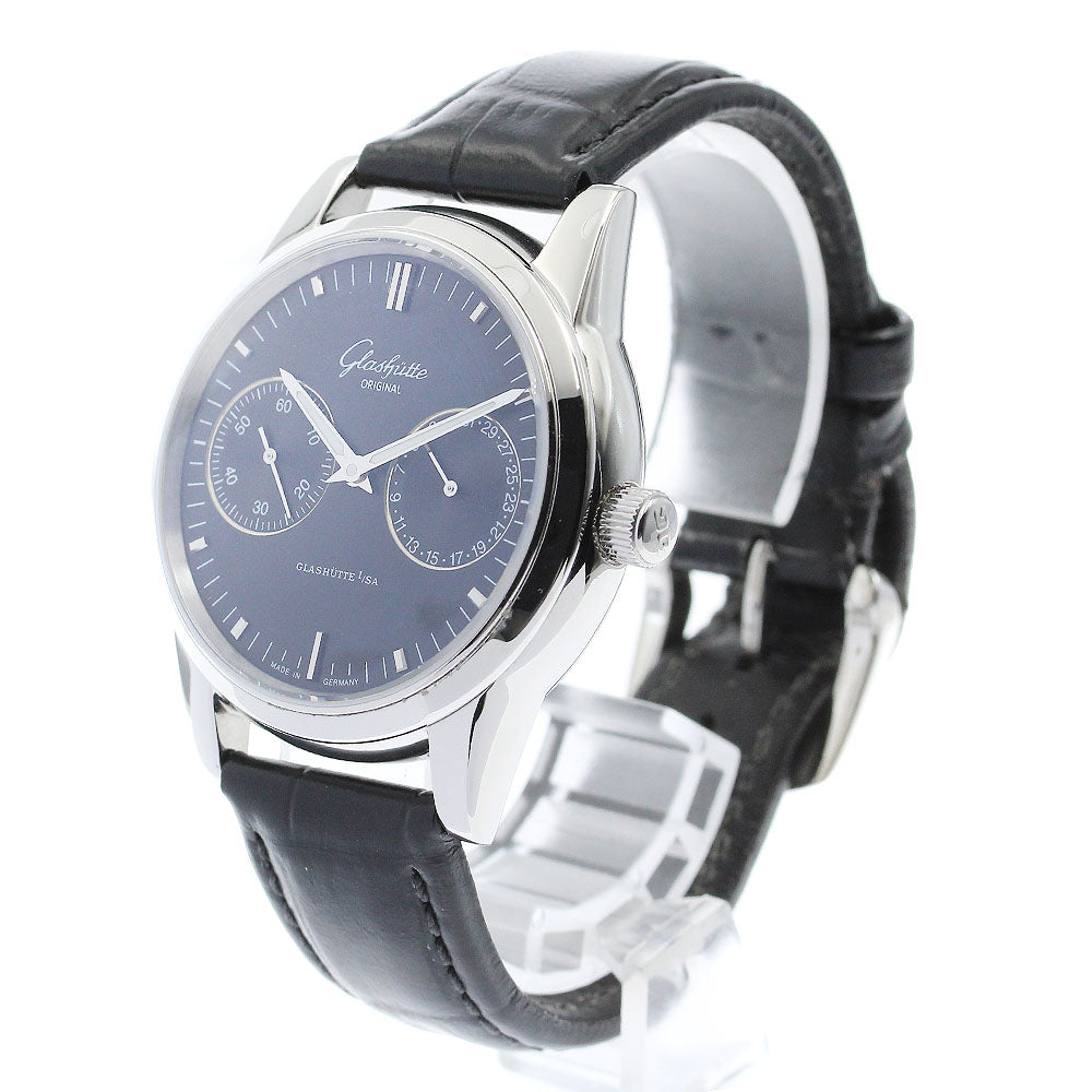 GLASHUTTE ORIGINAL Seneta Hand Date 1-39-58-01-02-04 black Dial Automatic Men's Watch_883763