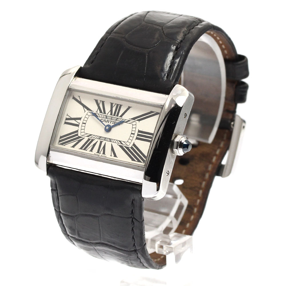 CARTIER Tank Divan LM W6300655 beige Dial Quartz Men's Watch_883766