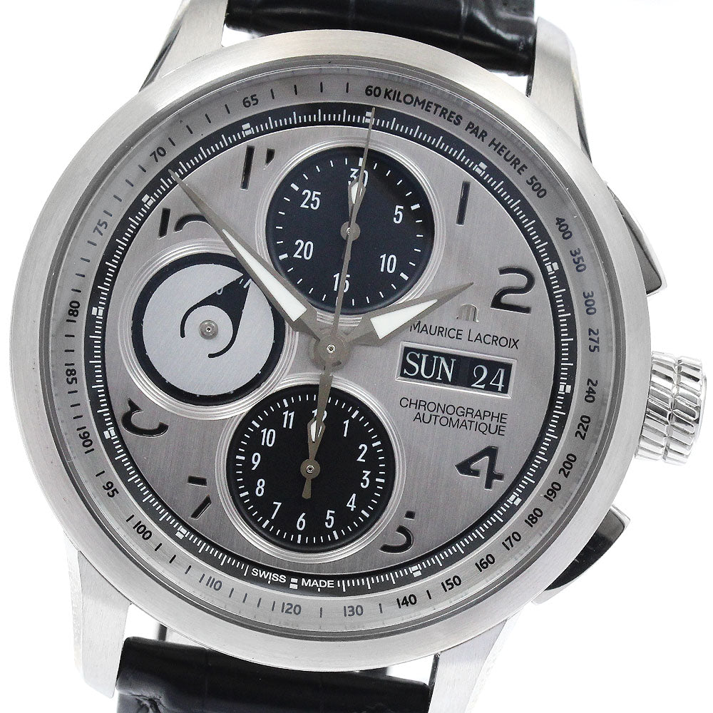 MAURICE LACROIX Masterpiece Master Chrono MP6348 Day date Silver Dial Automatic Men's Watch_883793