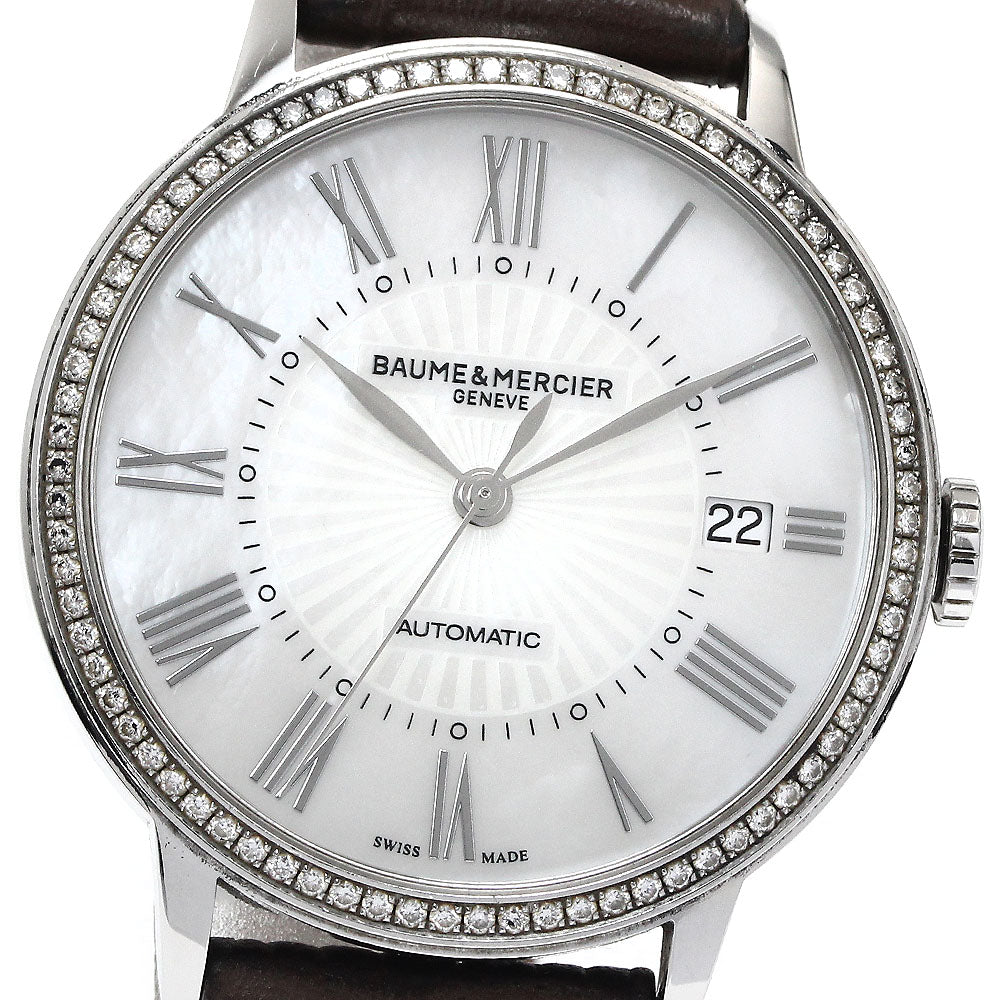 Baume & Mercier Classima MOA10222 Date Shell Dial Diamond Bezel White shell Dial Automatic Men's Watch_883794