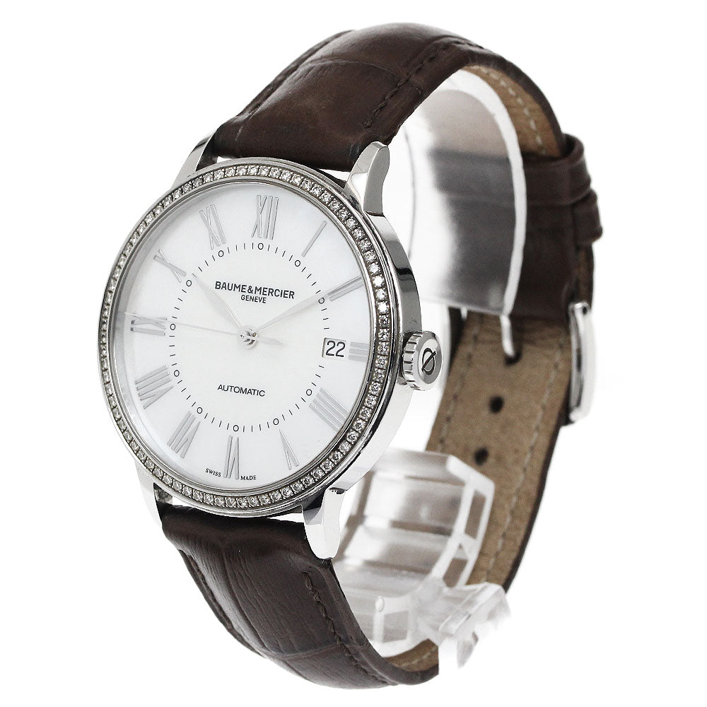 Baume & Mercier Classima MOA10222 Date Shell Dial Diamond Bezel White shell Dial Automatic Men's Watch_883794