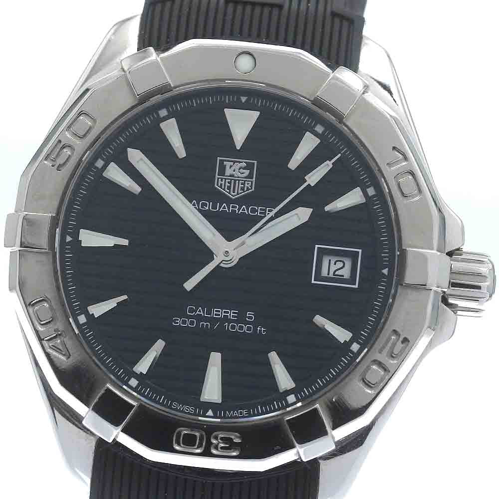 TAG HEUER Aqua racer WAY2110 Date Black Dial Automatic Men's Watch_883804