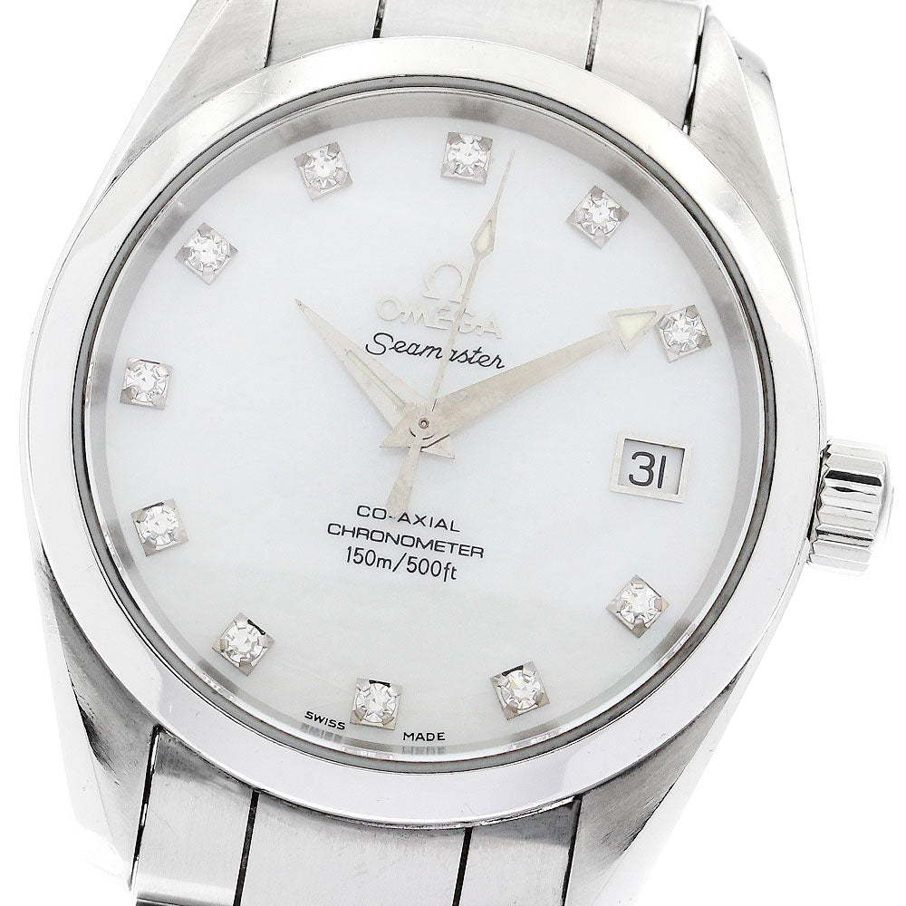 OMEGA Seamaster Aqua Terra 2504.75 Co-Axial Chronometer 11P Diamond White shell Dial Automatic Men's Watch_883806