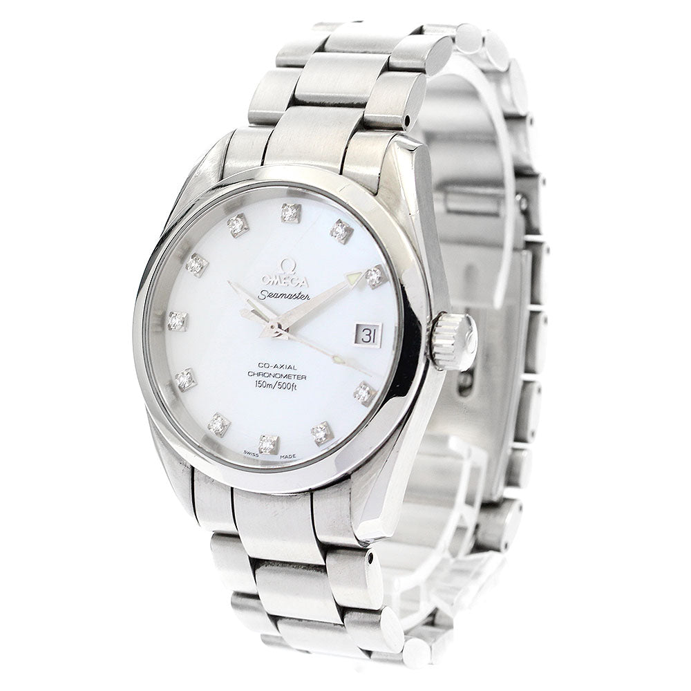 OMEGA Seamaster Aqua Terra 2504.75 Co-Axial Chronometer 11P Diamond White shell Dial Automatic Men's Watch_883806