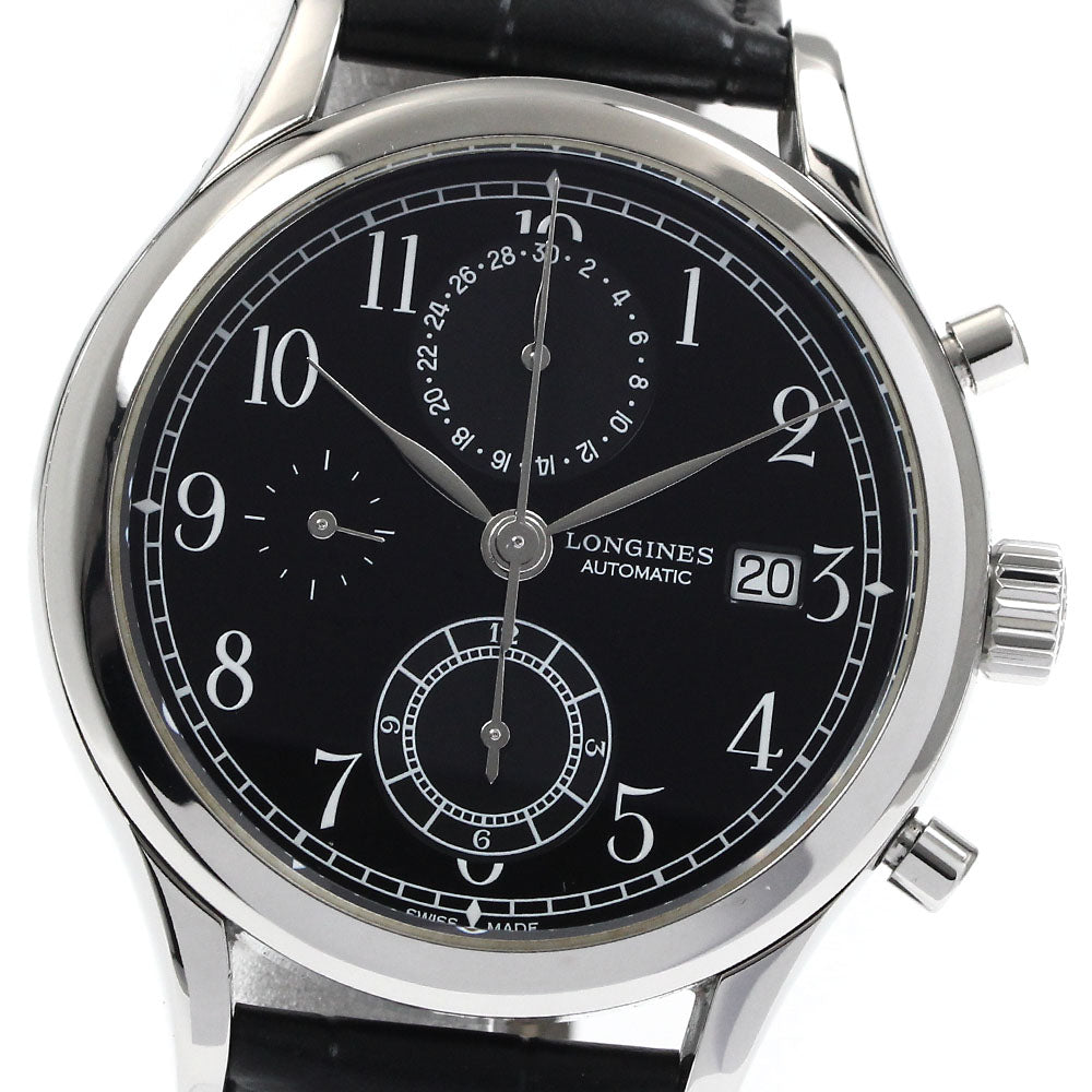 LONGINES Heritage Classic L2.815.4 Chronograph black Dial Automatic Men's Watch_883831
