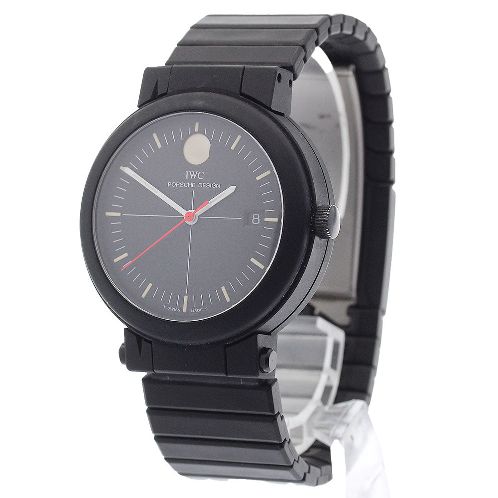 IWC SCHAFFHAUSEN Porsche Design Compass Watch 3551 Moon phase AT Men's_883837