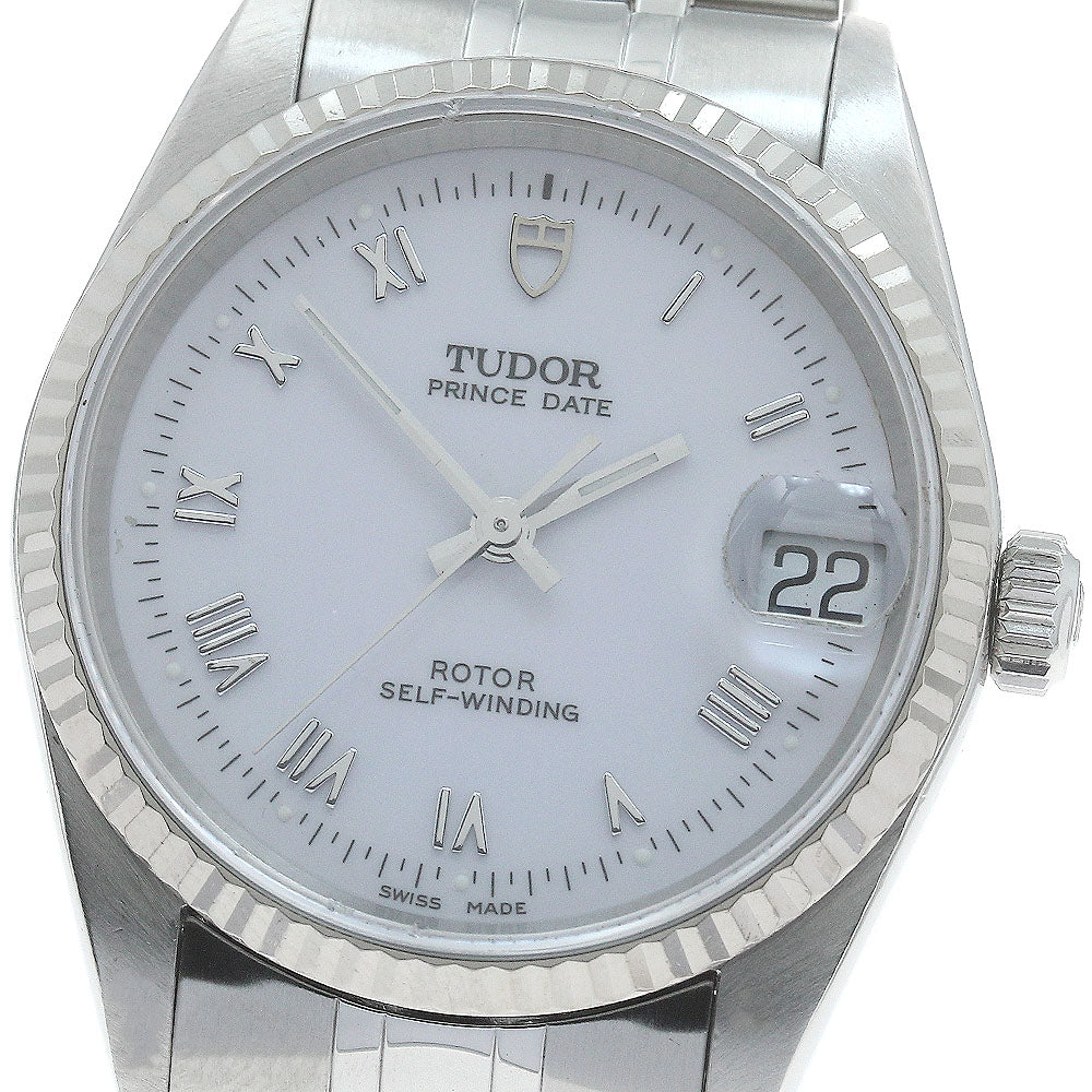TUDOR Prince Date 72034 WG bezel white Dial Automatic Boy's Watch_883865