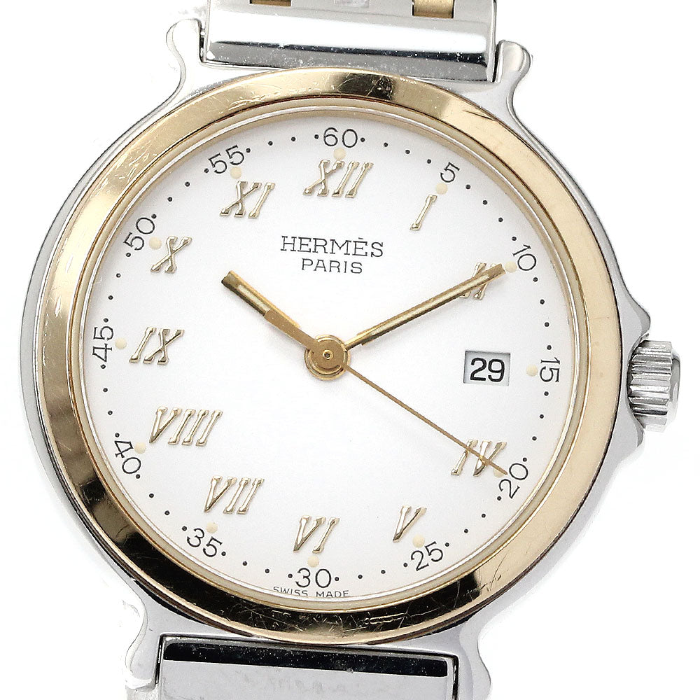 HERMES Carrick Date white Dial Quartz Ladies Watch_883874