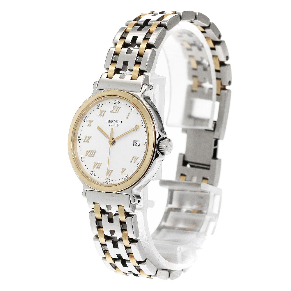 HERMES Carrick Date white Dial Quartz Ladies Watch_883874