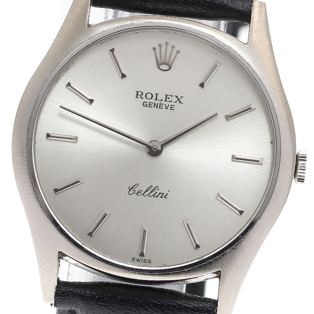ROLEX Cellini 3804 K18WG Cal.1600 Silver Dial Hand Winding Men's Watch_883876