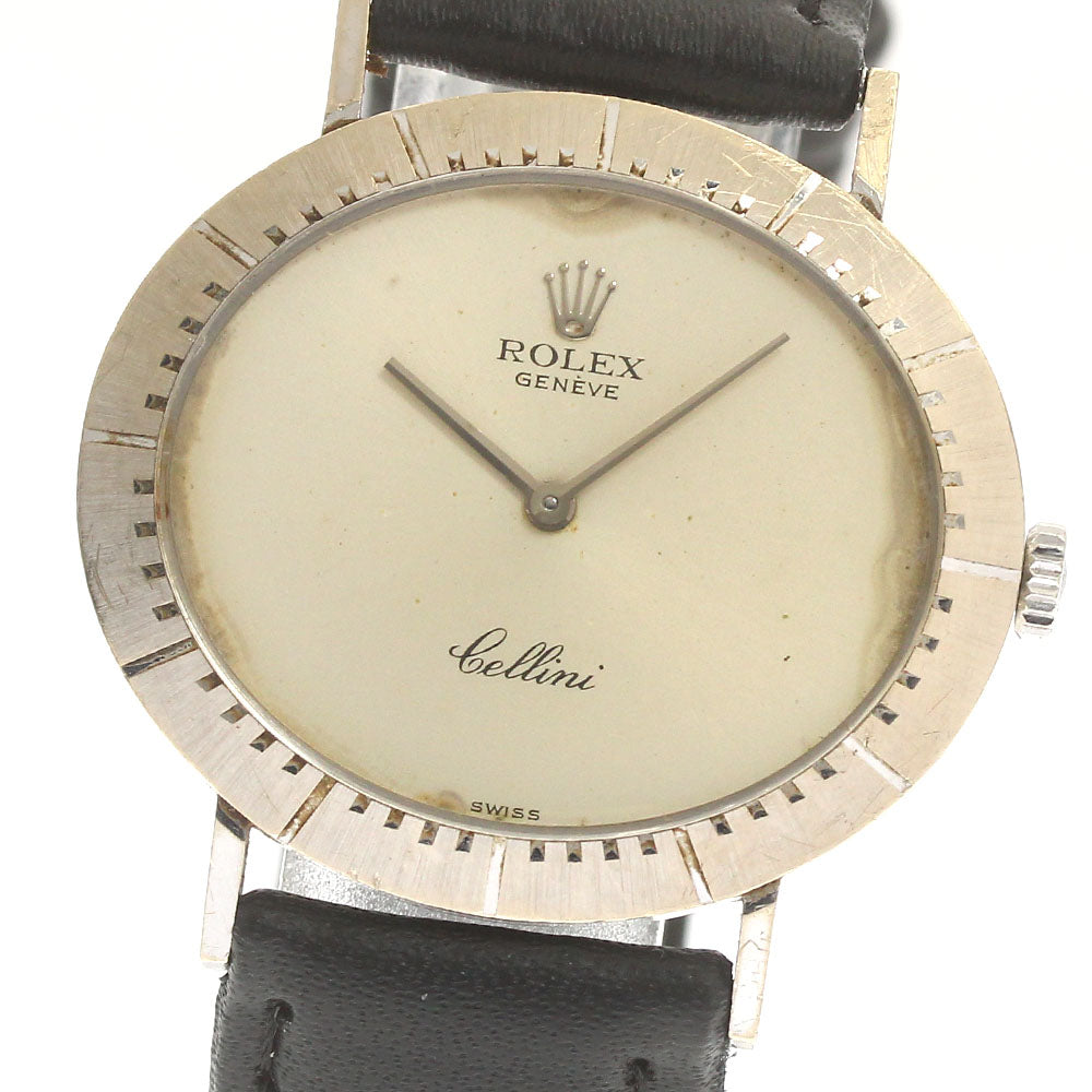ROLEX Cellini 4083 K18WG cal.1601 Silver Dial Hand Winding Men's Watch_883927